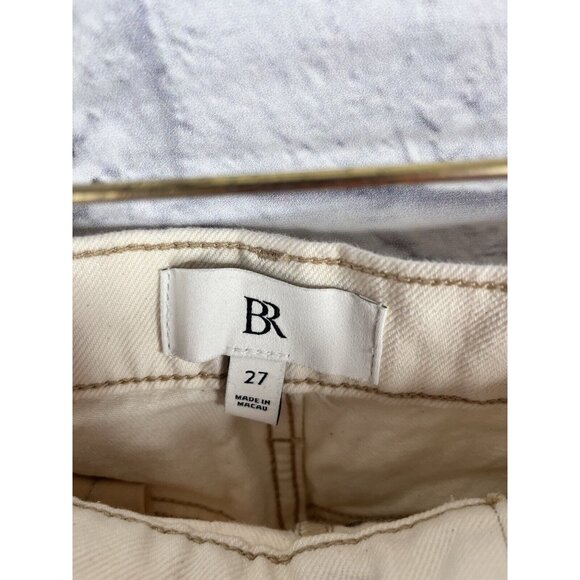 BANANA REPUBLIC Women's Ivory Button Fly Wide Leg Jeans Size 27 - Picture 3 of 7